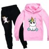 Unicorn Hoodie Sweatsuit for Girls - Image 6