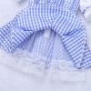 Cute Blue Polka Dots Plaid Party Dress - Image 4