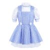 Cute Blue Polka Dots Plaid Party Dress - Image 3