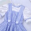 Cute Blue Polka Dots Plaid Party Dress - Image 2