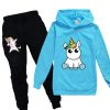 Unicorn Hoodie Sweatsuit for Girls - Image 19