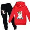 Unicorn Hoodie Sweatsuit for Girls - Image 14