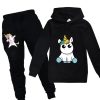 Unicorn Hoodie Sweatsuit for Girls - Image 5