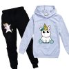 Unicorn Hoodie Sweatsuit for Girls - Image 11