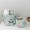 Personalized Name Cute Bear Storage Basket