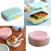 Stainless Steel Four-button Insulated Lunch Box