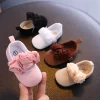 Lace Solid Color Princess Shoes Soft Sole Non-Slip